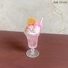 1Pcs Miniature Pink Ice Cream Cup Drink Model Food Toy For Doll Accessories Doll House Decoration Kids Gift
