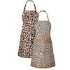Fashion Animal Print Apron Stain Resistance Adjustable Neck Design Multiuse Accessory For Cooking Beauty Nail Salon