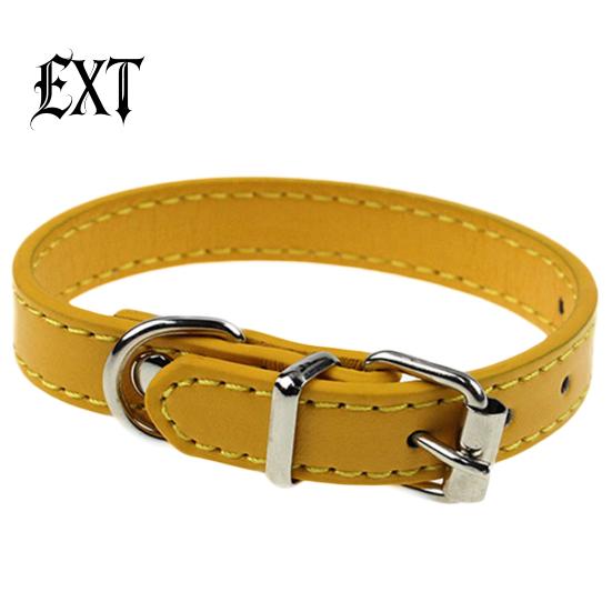 Kunstleder, reine Farbe, niedliches Halsband für Hunde, Haustiere, Katzen, Welpen, verstellbare Schnalle