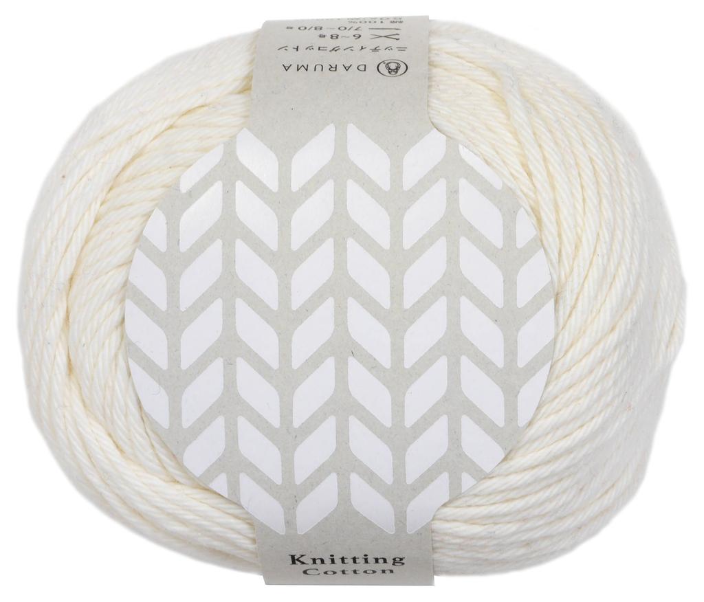 Yokota DARUMA Knitting Cotton Craft Medium Pack of 3100 Col.1 White, 50g, Approx. 100m, 5,