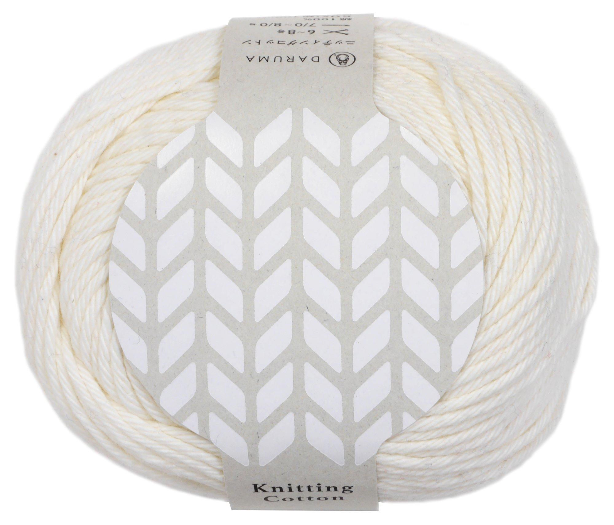 

Yokota DARUMA Хлопок для вязания рукоделия Средний Набор из 3100 шт. Кол.1 Белый, 50 г, Прибл.. 100м, 5,