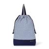 COLORFUL CANDY STYLE Quilted Entrance Set Navy Check x Navy Perfect for Shoe Gym Clothes and Cup Bag for Boys 4-Piece Kindergarten/School (Large
