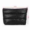New Solid Color Cosmetic Bag Large Capacity Zipper Quilted Toiletry Pouch Fluffy Nylon Women Clutch Bag
