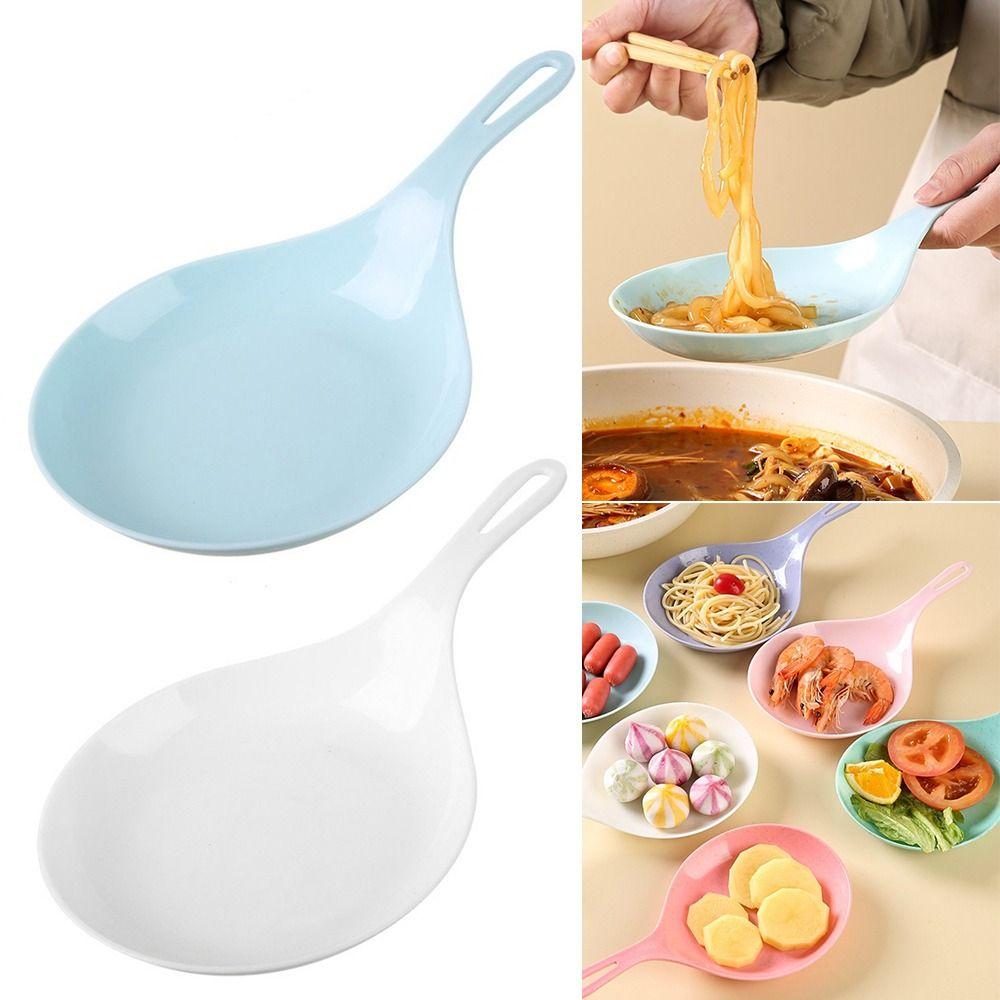 New Plastic Kitchen Soup Spoons Cookware Handheld Korean Dessert Cake Platter Fries Fried Chicken Large Fruit Tray