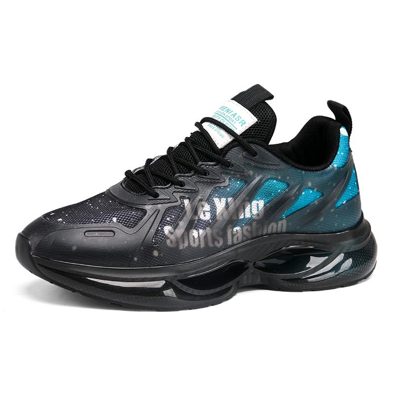 

Модная мужская повседневная обувь, трендовые дышащие баскетбольные кроссовки для бега для мужчин, удобные прогулочные мужские кроссовки, новые 44 чёрный/синий