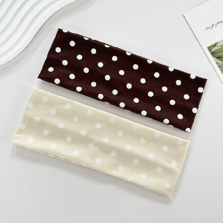 Fascia Multifunzionale per Capelli da Yoga, Copricapo alla Moda, Design a Pois Rotondi, Tessuto Elastico, Accessorio per Capelli, Multicolore