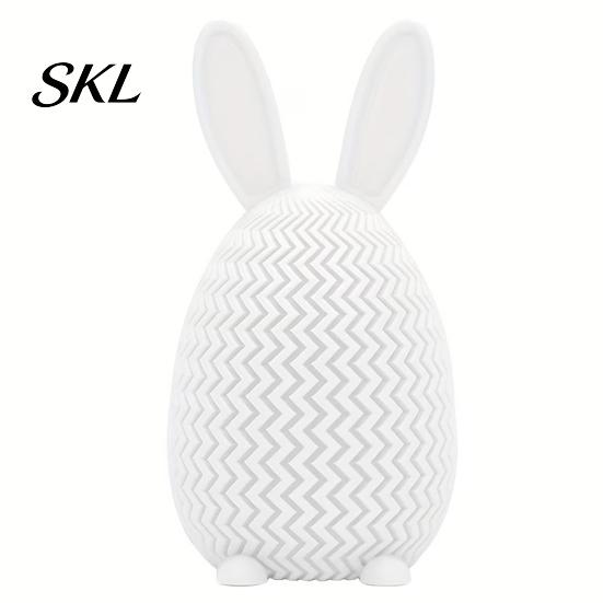 Small Sundries Organizer 3D Printed Bunny Ear Egg Box, Rabbit Storage Easter Candy Holder Container for Home Shelf Mantle Display, Basket Stuffers
