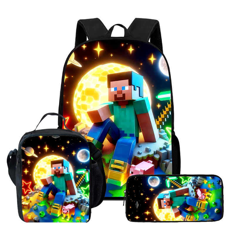 Minecraft Printed Backpack Children'S Elementary School Bag