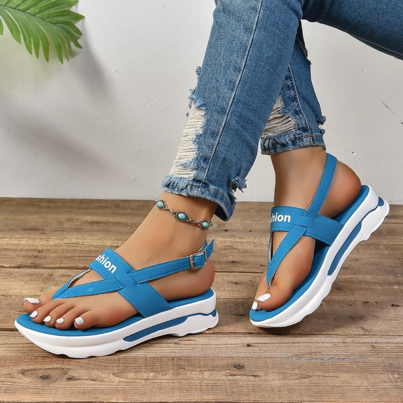 Sandale de damă cu platformă nouă pentru vară, pantofi cu pană, sandale de damă cu toc platformă, sandale de lux de vară