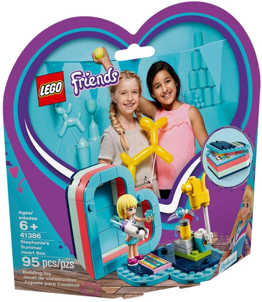 LEGO Friends Heart Trinket Box Stephanie's Beach Vacation 41386 Building Blocks Toy for Girls