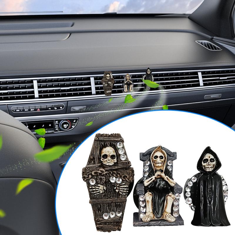 Car Air Vent Clip Skull Air Vent Diffuser For Car Automobile Perfume Air Conditioning Vent Accessories For Cars SUVs Trucks
