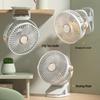 Portable USB Clip-on Desk Fan with Night Light