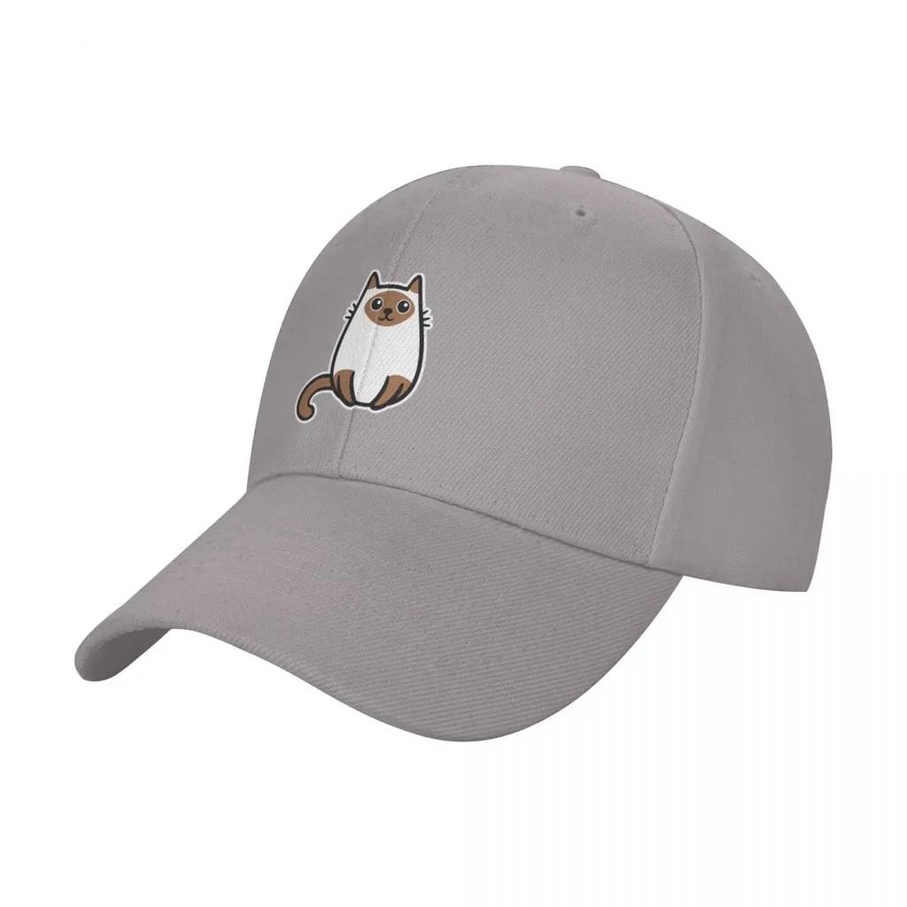 Cute Siamese Cat Kawaii for Cat Lovers Baseball Cap Beach Bag Fishing cap Golf Hat Women's Golf Clothing Men's