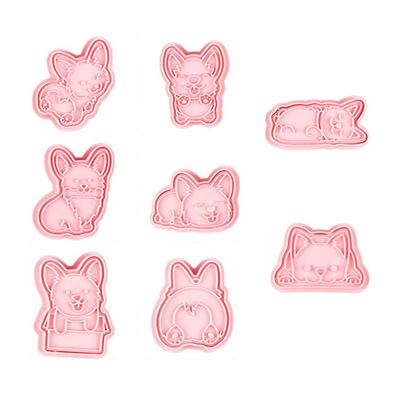 Plastic Biscuit Moulds Cute Animal Cookie Fondant Moulds 3D Press Baking Gadgets