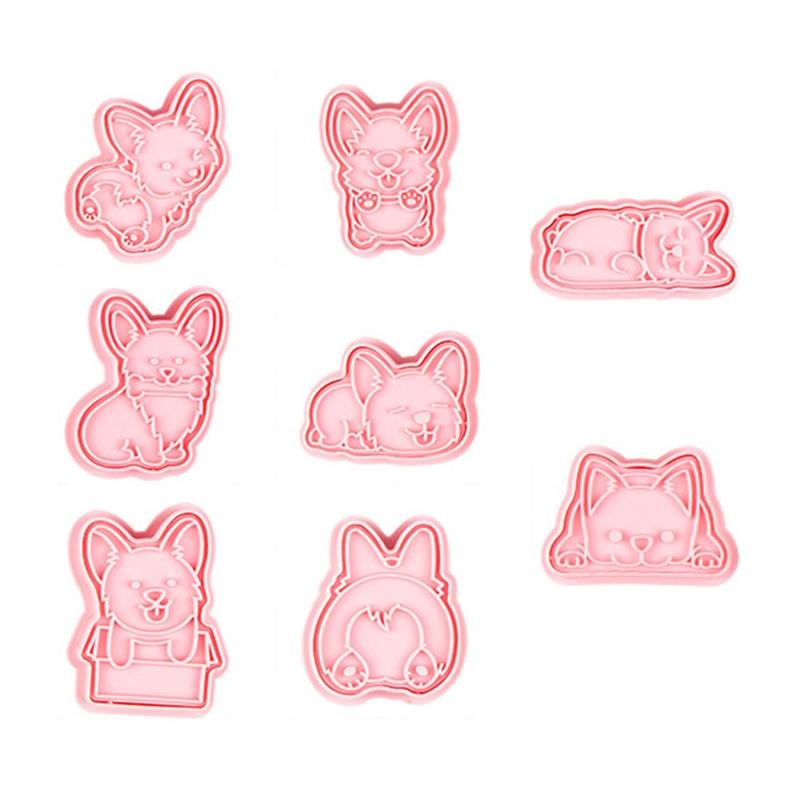Plastic Biscuit Moulds Cute Animal Cookie Fondant Moulds 3D Press Baking Gadgets 1