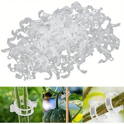 Sicherer Kunststoff-Pflanzenclip, Gartenspangen für Kletterpflanzen, Stützclips Tomate Weinrebe Gemüse Pflanzenbefestigungsclips