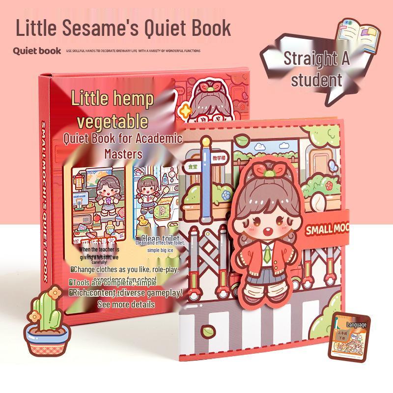 

Маленький Мочі: Тиха книжка Відмінник та той, хто не дотягує - Іграшка-наклейка DIY без вирізання для дітей