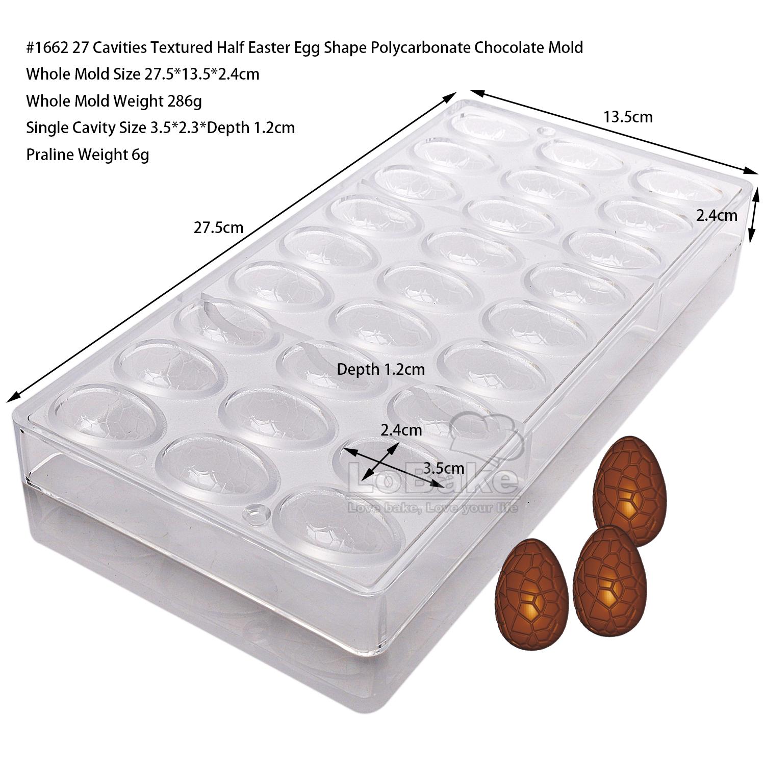 

Easter Egg Smooth Stripy Textured Diamond Shape PC Plastic Dinosaur Eggs Chocolate Mold Half Candy Sugarcraft Making DIY Bakery