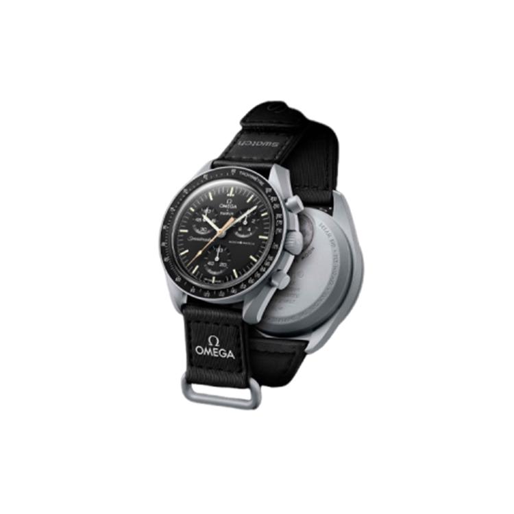 SWATCH Unisex 42mm Black Watch SO33M102-109 SO33M102-109 Black Dial