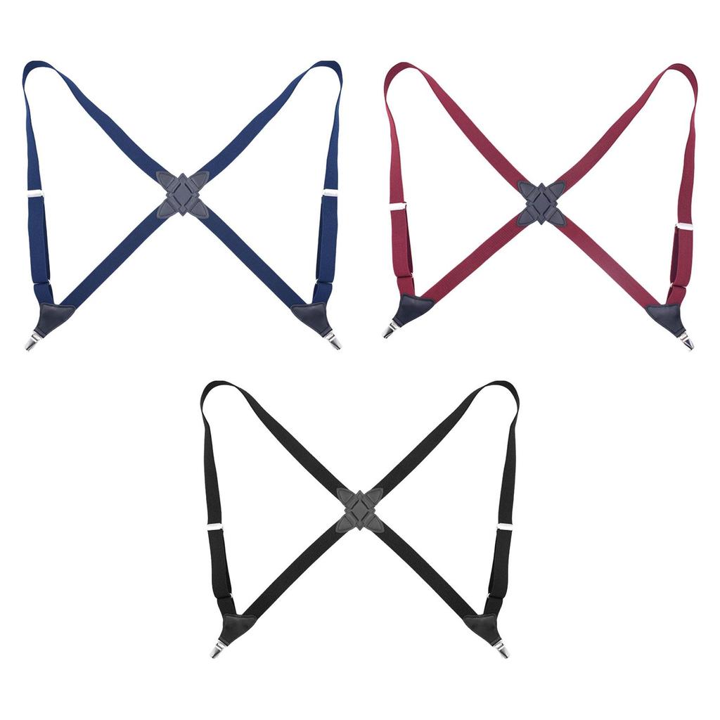 Suspenders for Men Women Trouser Pants Braces x Shaped 2.5cm Width Portable Elastic Straps for Wedding Costume Party