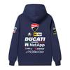 Ducati Felpa Corse MotoGP Racing, Unisex Oversize Streetwear Pullover con Stampa Completa Logo Sponsor