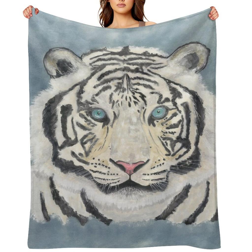 Siberian Tiger Throw Blanket bed plaid blankets and throws Nap Custom Blankets
