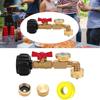 1 Lb Propane Tank Refill Adapter with Brass Body and 3-Color Gauge for Accurate Level Monitoring During Refill