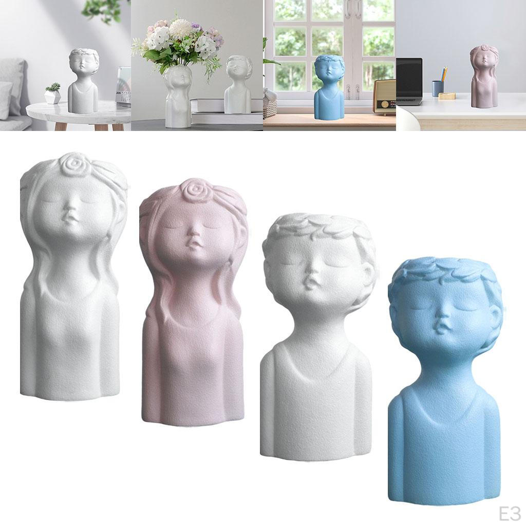 Keramikvase, Menschliche Blumenvase Moderner Minimalismus Statue Skulptur Halter Tischaufsatz