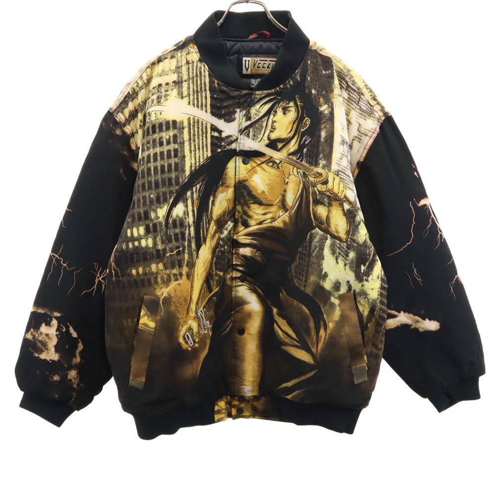 VEELO lata 90. 00. Stara kurtka bejsbolowa XL seria czarna Męska Używana