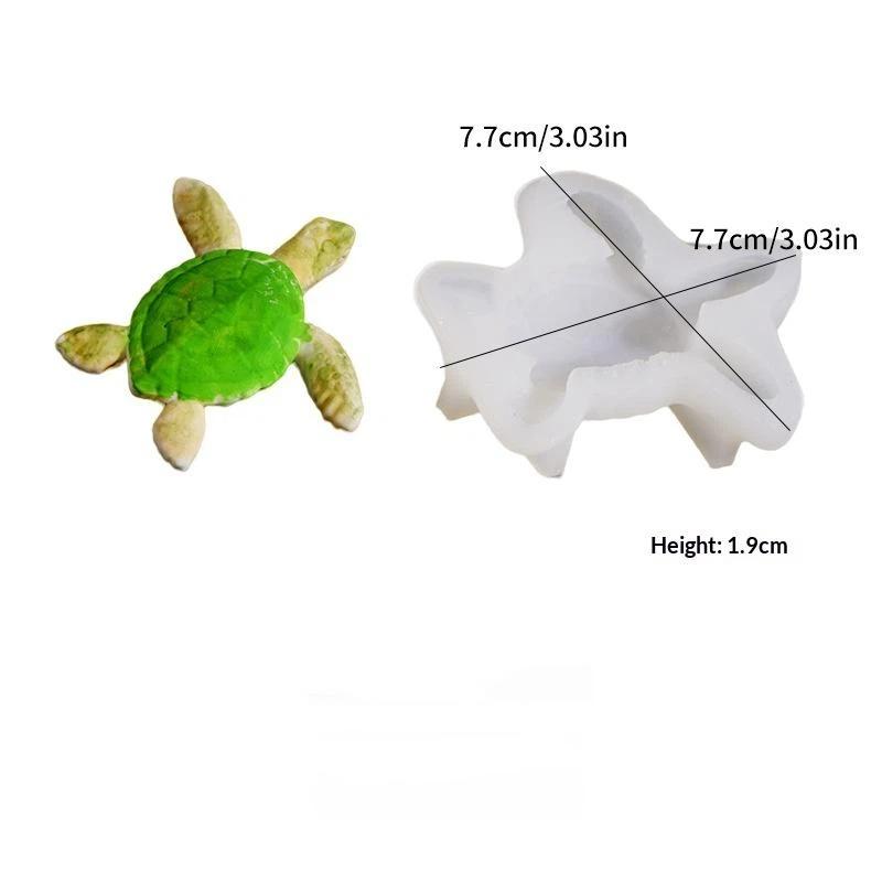 3D Turtle Silicone Mold Ocean Animal Resin Casting Mold For Diy Candle Soap Clay Home Decor Crafts