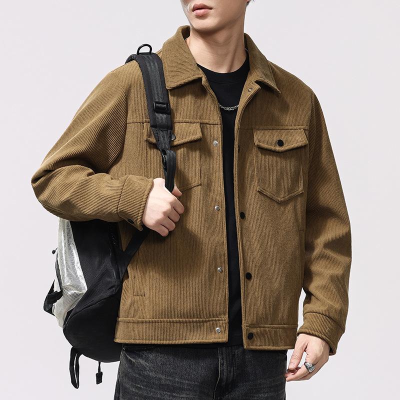 Jacket Men's New Retro Coat Spring and Autumn Versatile Loose Casual Top