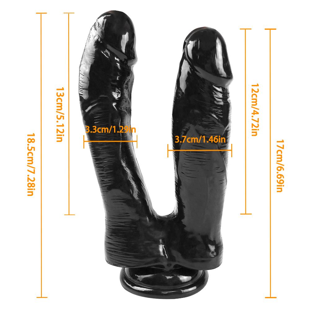 Adult Sex Dildo Toy Double Ended Realistic Dildo Penis Cock Anal Plug Massager G-spot