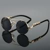 Retro Double-Beam Leopard Head Round Sunglasses for Men & Women - Trendy & Stylish