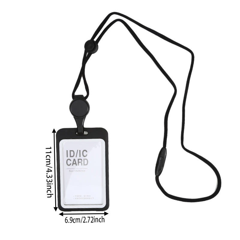 Portable Lanyards Credential Holder Transparent Retractable Badge Reel Lanyard Nurse Work Removable ID Card Holder Cover