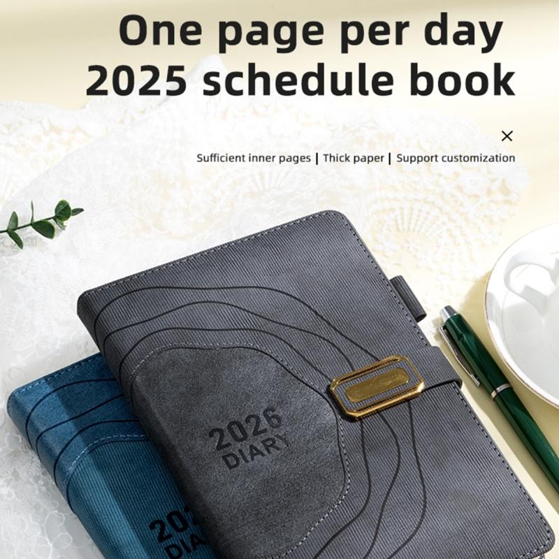 2026 Planner Organizers 365 Daily Pages Small Size PU Leather Cover Thick Linen Paper Suitable for Professional