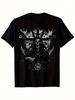 High Street Retro Trend Ins Skull Metal Rock Hardcore Europe and The United States Short-sleeved T-shirt Cotton Loose Casual