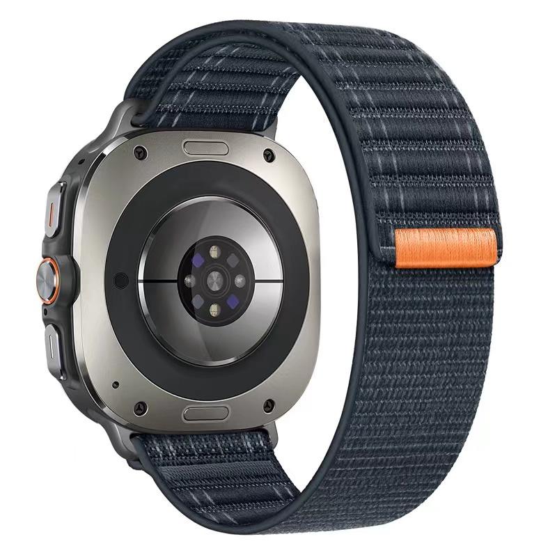 Nylon Loop Strap For Samsung Galaxy Watch Ultra 47mm Official Wave Pattern Fabric Bracelet Wristband Galaxy Watch 8 Ultra Correa