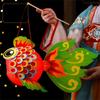 Paper Middle Autumn Festival Lantern Hand Made Mid Autumn Lotus Lantern  Women