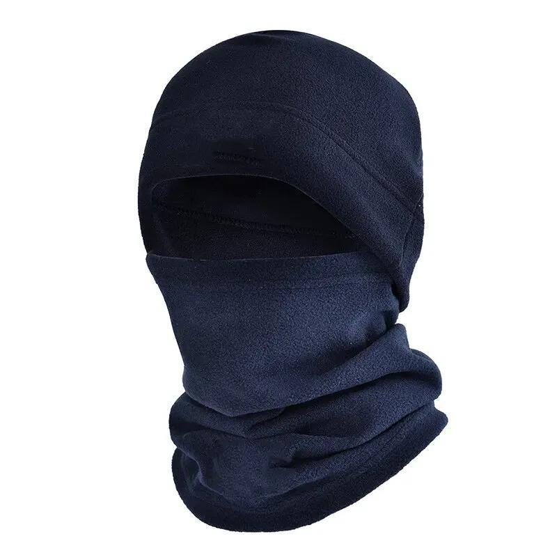 

Autumn And Winter Cycling Warm Mask, Multifunctional Neck Cover Windproof Ski Hat Polar Fleece Sports Outdoor Warm Head Cover Single code темно-синий