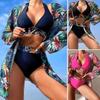 Bikini Mesh Split Three-piece Swimsuit Women's Summer Sunscreen Blouse Swimsuit Quick-drying