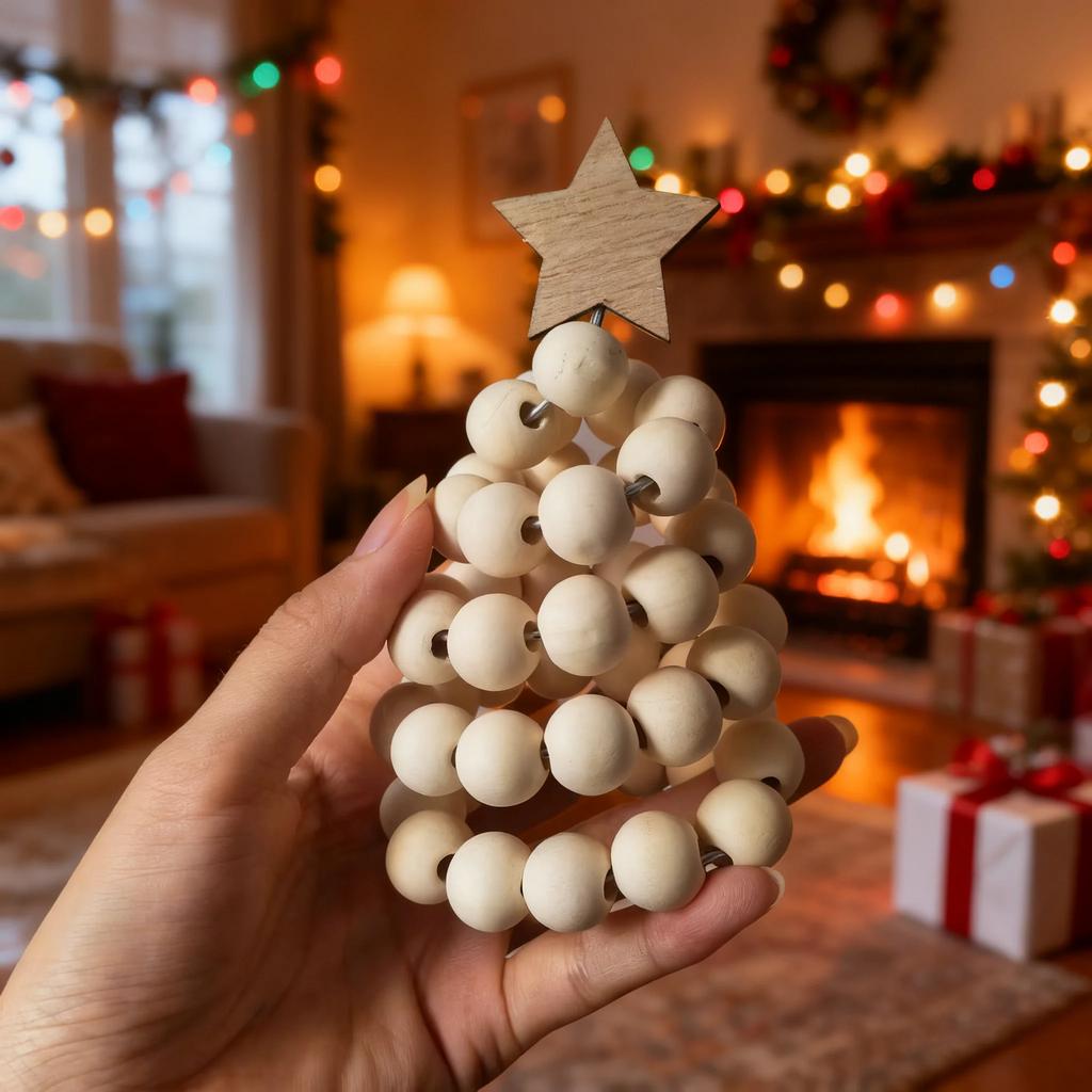 Christmas Decoration Creative Nordic Wooden Christmas Tree Desktop Ornament For Home Living Room Office Holiday Decor