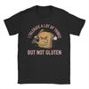 Funny I Tolerate A Lot of Things But Not Gluten T Shirts Men's  100% Cotton Fashion Round Collar  Tees Short Sleeve Clothes