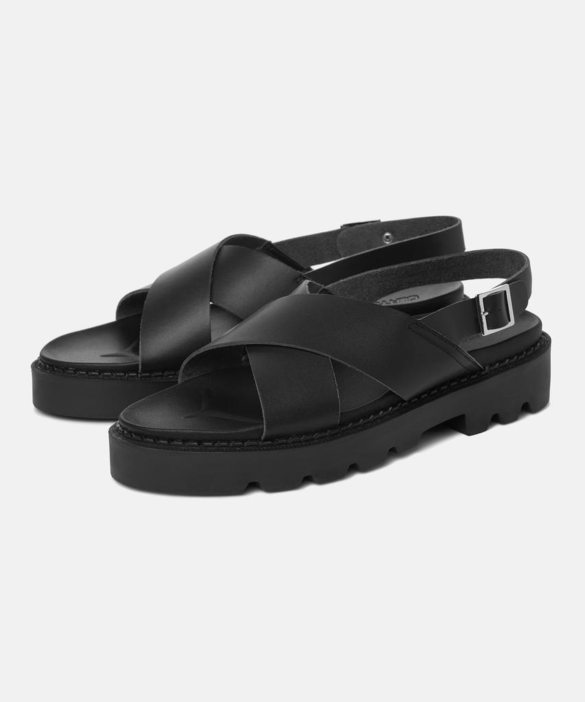 Clayong 5.5Cm Vegan Leather Crossbody Sandals Dublin (Cl0054)