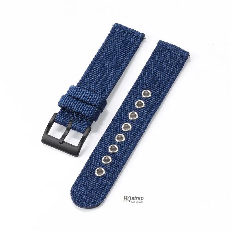 Colorful Nylon Watch Strap Stainless Steel Buckle Universal Replace Bracelet Quick Release Band for Men Women 18mm 20mm 22mm
