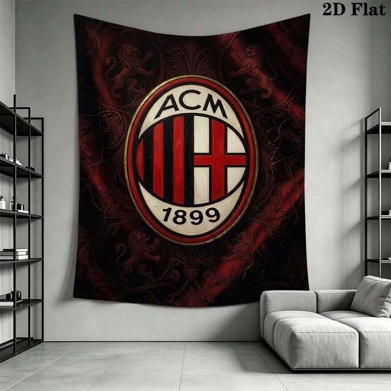 Ac Milan Crest Ornate Background Bedding 1 Duvet Cover 2 Pillowcase Without Core Bedding Set Duvet Cover And Pillowcase