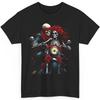 Biker Skeleton Couple T Shirt Motorcycle Graphic Tee Gothic Roses Till Death Top