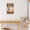 Vintage Funny Western Cowboy Bathroom Metal Sign Aim Like A Cowboy Wall Art Humor Toilet Decoration for Guest Bathroom Restroom