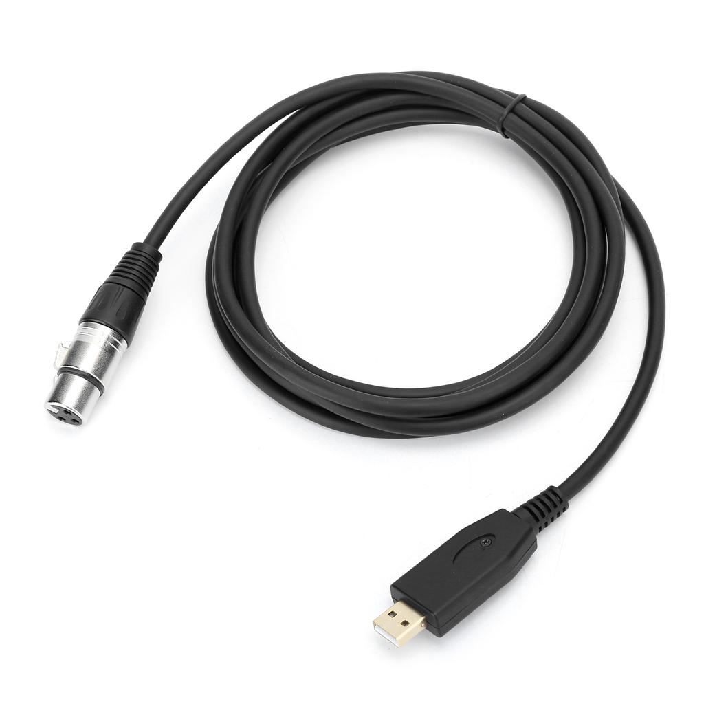 Profesionální USB samec na XLR samice Mikrofonový propojovací kabel USB MIC kabel Příslušenství 200cm