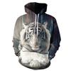 3D Sweater Digital Printing Personalized Wolf Head Pullover Hoodie Casual Sweater