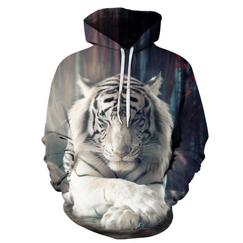 3D Sweater Digital Printing Personalized Wolf Head Pullover Hoodie Casual Sweater